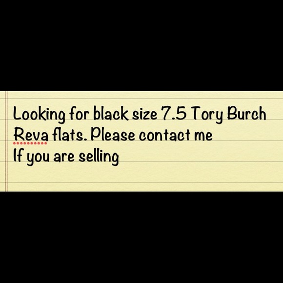 Wanted: 7.5 black tory burch flats