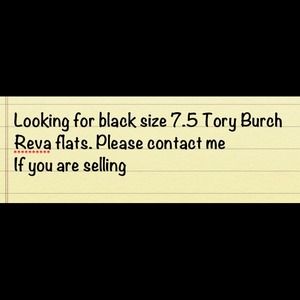 Wanted: 7.5 black tory burch flats
