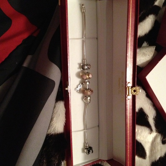 Pandora bracelet with charms