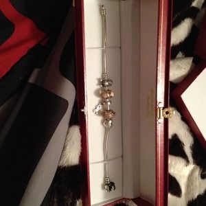 Pandora bracelet with charms