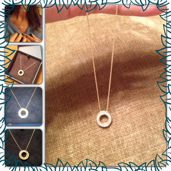 Sterling silver necklace with baguette crystals