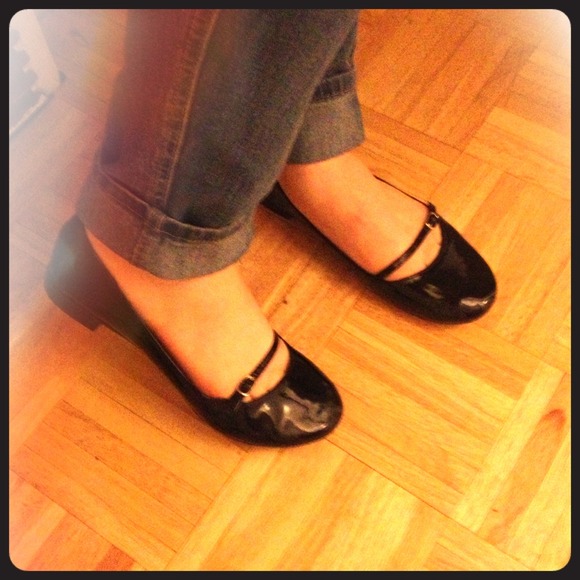 Black Patent Mary Jane Flats
