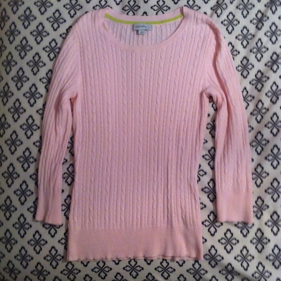 Pink Cable Knit Sweater