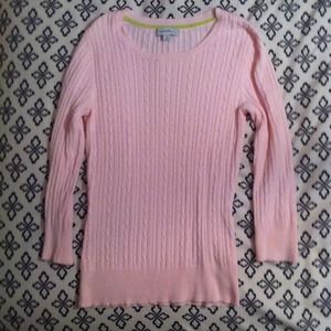 Pink Cable Knit Sweater
