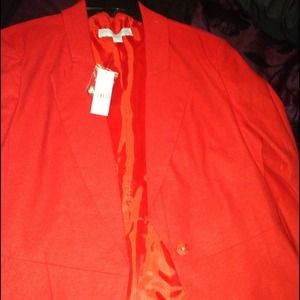 NY & C size 12 Red Linen Blazer