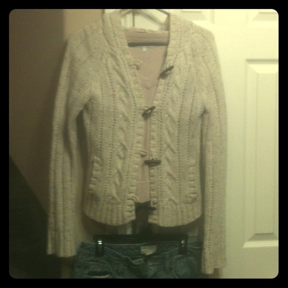 @@!!!Traded!!!@@Beige/cream Hooded cardigan
