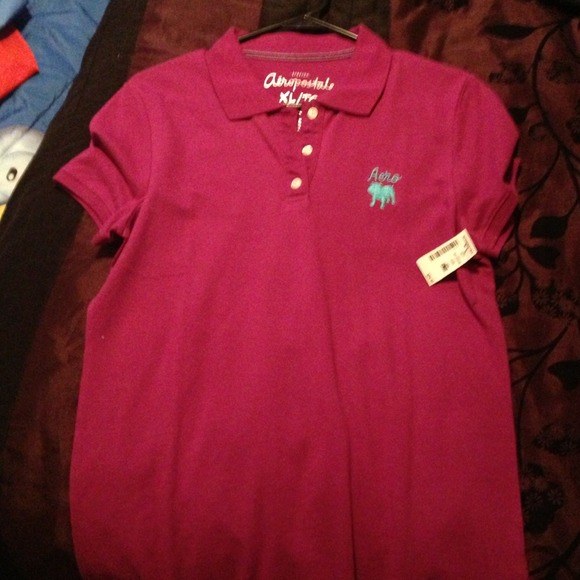 Aeropostale Purple Short Sleeve Shirt