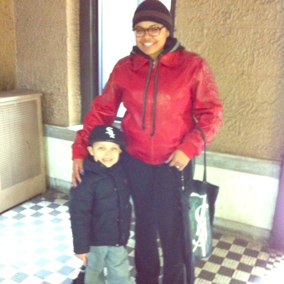 Pelle pelle leather Jacket.Rhinestones in the arm.