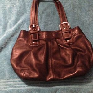 Coach Black Leather Large Bag