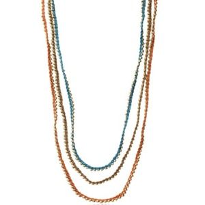 ⭕n Hold Last day! Shashi Aqua and Orange Goldtone
