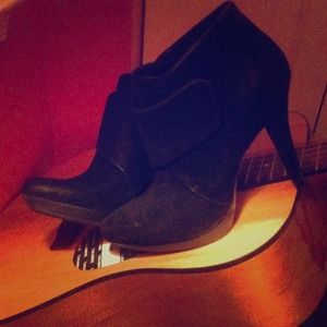 Black Suede Booties!