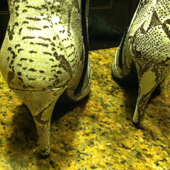 Beautiful  Snake Skin Print Boots - Picture 3 of 4