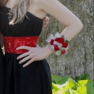 Black and Red Prom Dress
