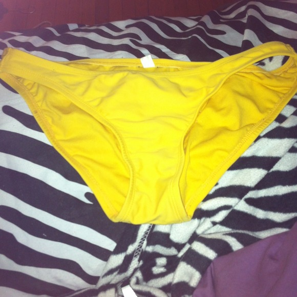 yellow bikini bottoms.