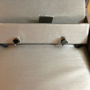 Black diamond earrings