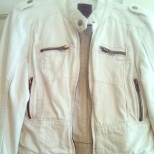 Express white denim jacket