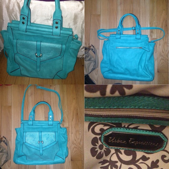 Turquoise Urban Expressions bag.