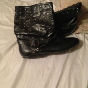 New studded leather boots