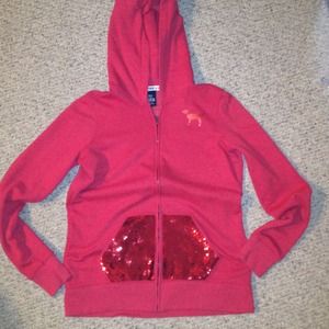 Red Victoria 's Secret zip up hoodie!