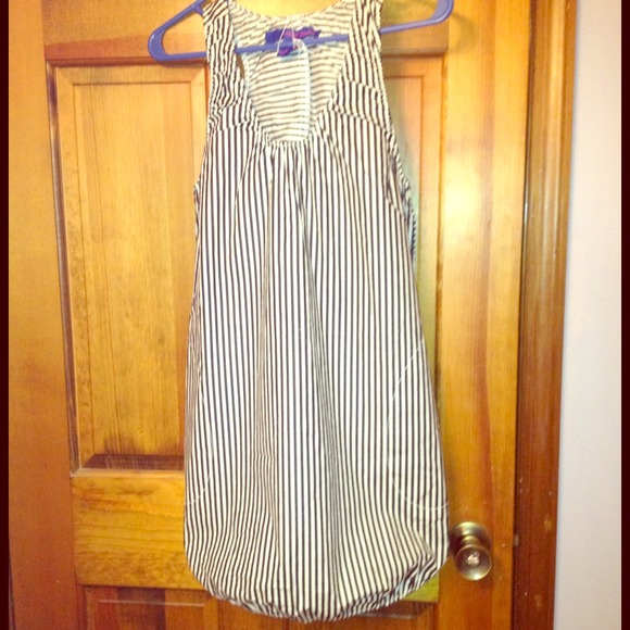 BB Dakota Dresses & Skirts - Black/ white striped bubble hem dress  BB Dakota