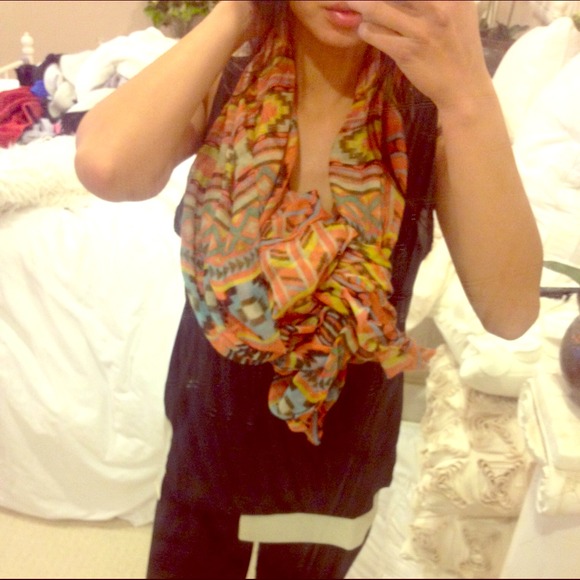 ❌Sold ❌Orange Tribal Scarf