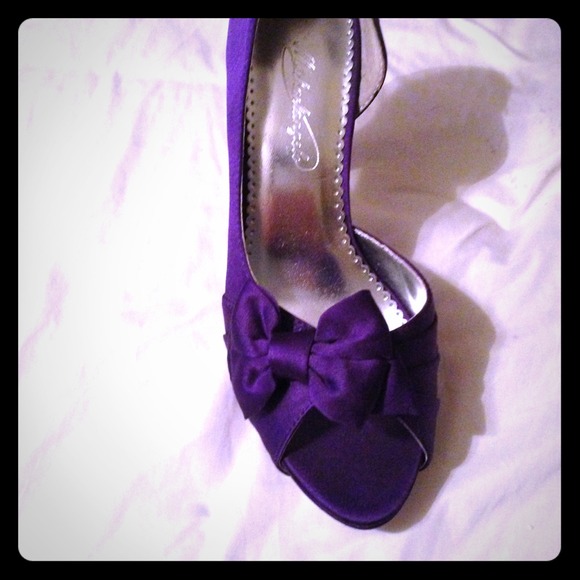 Purple David's bridal heels