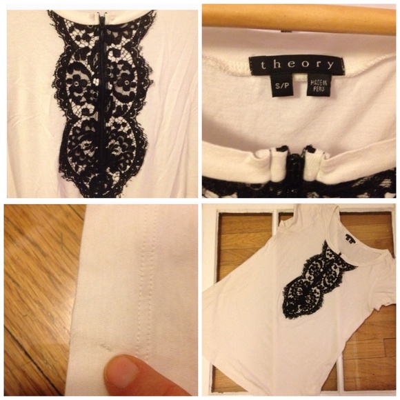theory brand lace tee - Picture 3 of 4