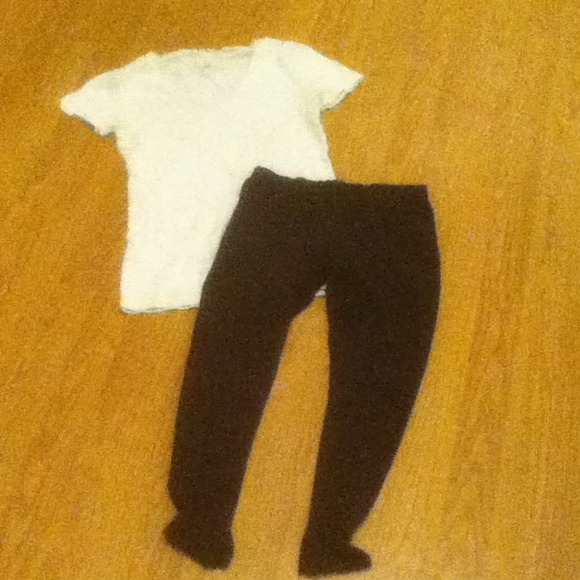 •TRADED• White H&M T-shirt and Lavender Dress