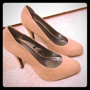 Suede high heels