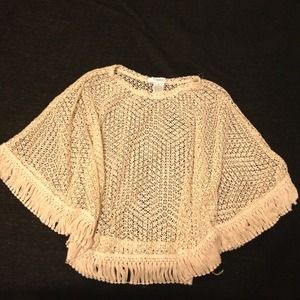 Cream poncho