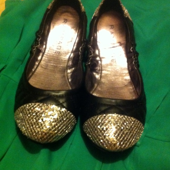 Rampage black and bling flats