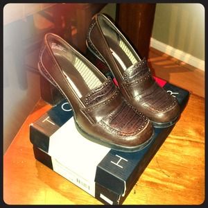 Tommy Hillfiger Dk Brown Crocodile shoes