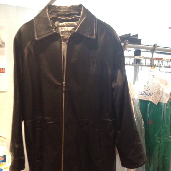 Black leather jacket