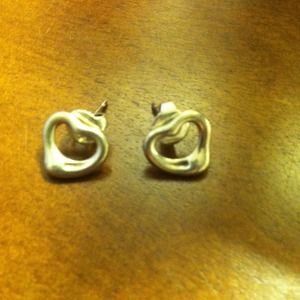 Authentic Tiffany heart shaped earrings