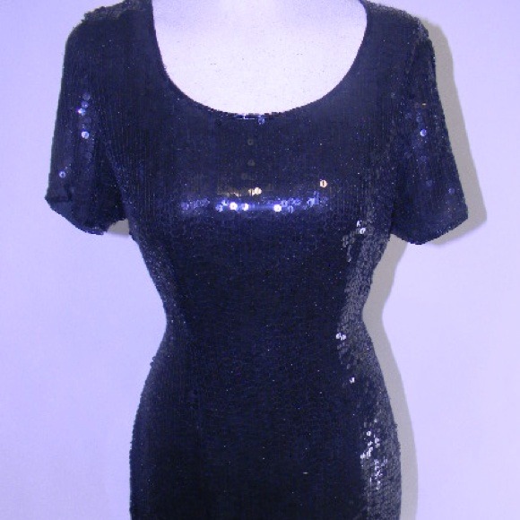 Black sequin dress
