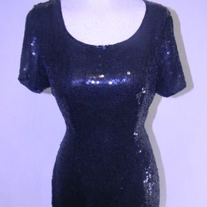 Black sequin dress