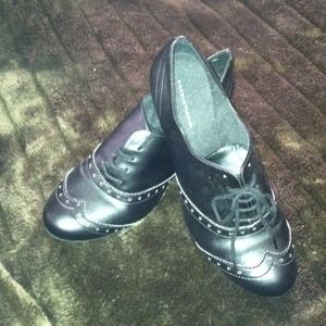 Black Mary Jane heels.