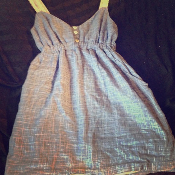 Faux Denim Heart Sun Dress