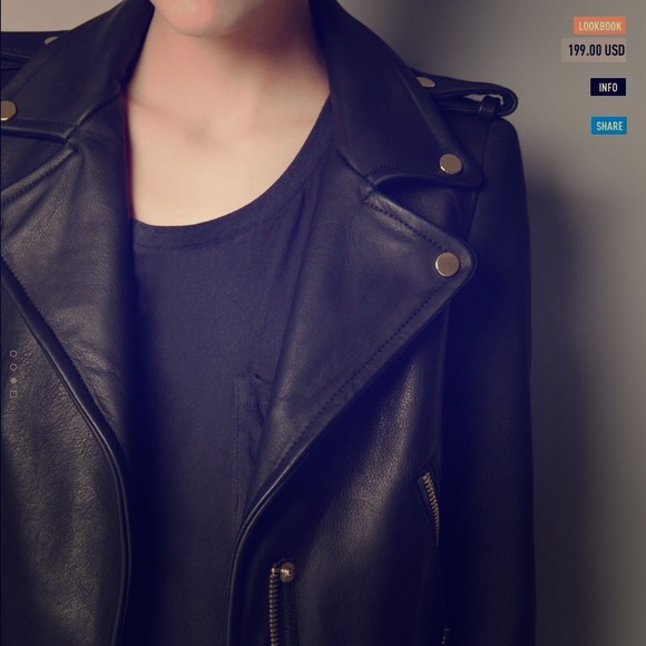 🔴 SOLD! ZARA leather biker coat jacket
