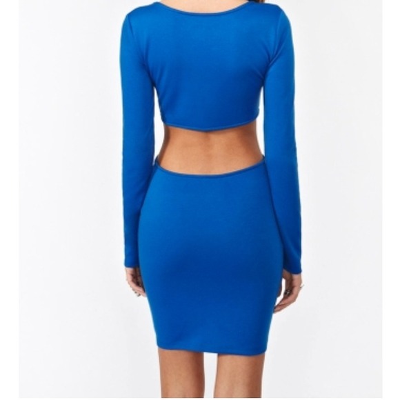 BLQ.MKT blue cutout party dress - Picture 2 of 3