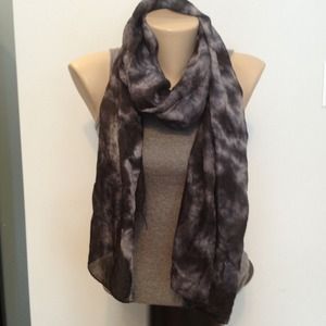 Sold in bundle Black and grey silky scarf