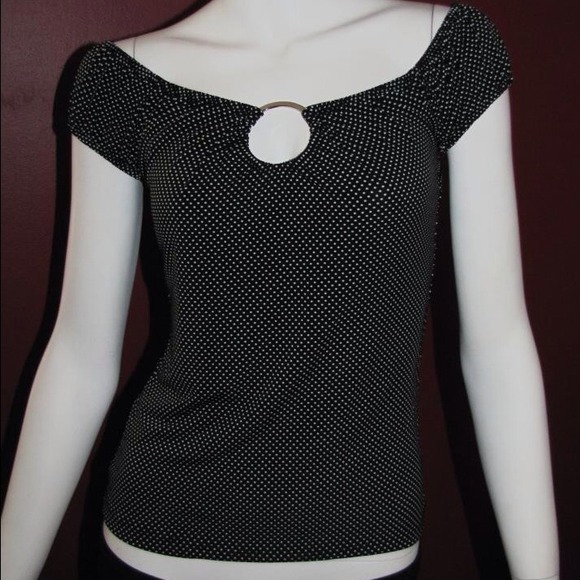 Black off the shoulder top