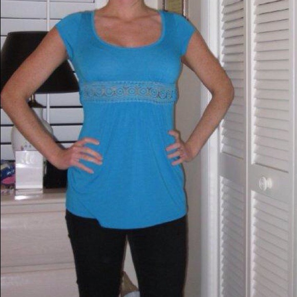 ❌SOLD IN BUNDLE❌ Turquoise Cap Sleeve Top