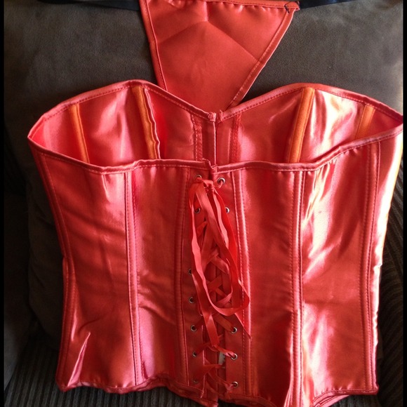 Coral corset Never used
