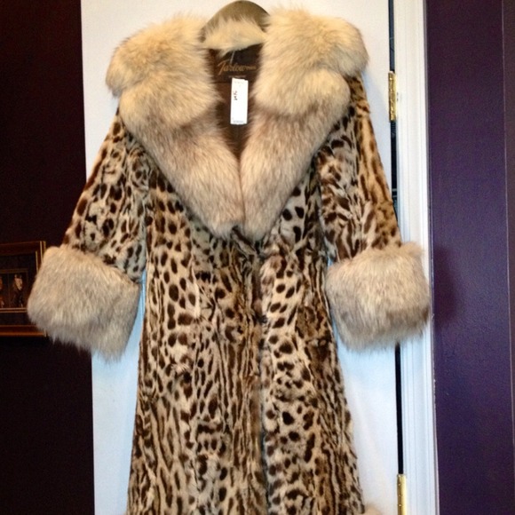 Authentic Fur coat with Fox Trim
