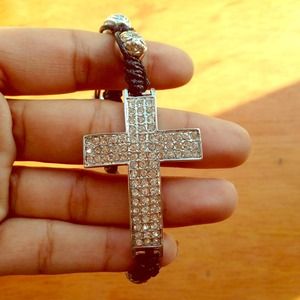 Cross bling bracelet