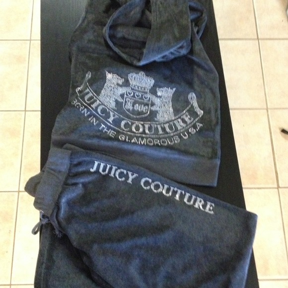 Grey velour sweat suit