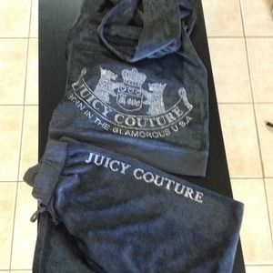 Grey velour sweat suit