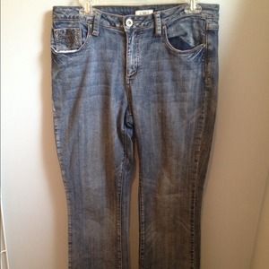 Jeans grey/blue wash, cute detail on pockets