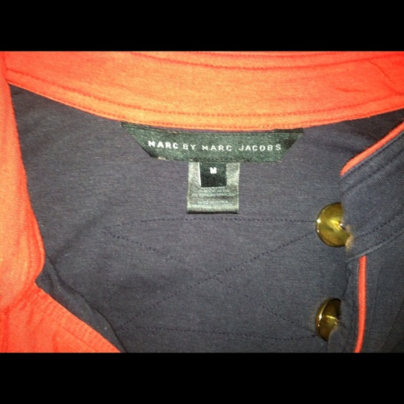 *Marc Jacobs* sz M blue red jeweled dress button - Picture 4 of 4